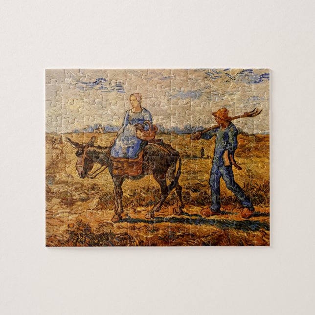Morgens, Bauernpaar von Vincent van Gogh Puzzle (Horizontal)