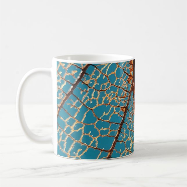 Morgens brauner Baum unter blauem Himmel Kaffeetasse (Links)
