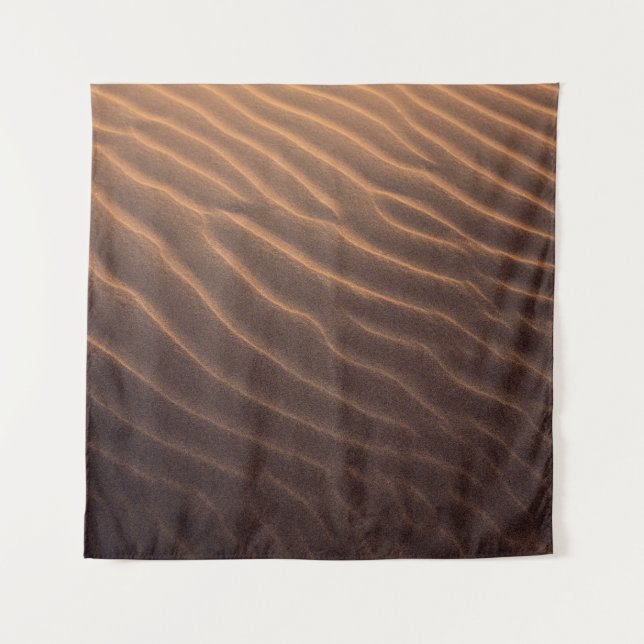 Morgens brauner Sand mit Wasser Wandteppich (Vorderseite)