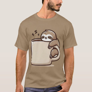 Morgens Faulheit – Hängt am Kaffee T-Shirt