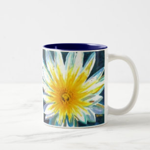 Morgens hellgelbe Blume um Mitternacht Zweifarbige Tasse