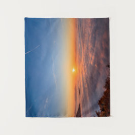 Morgens Höhepunkt über Wolken Wandteppich