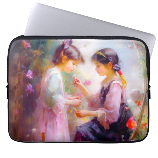 Morgens im Garten Laptopschutzhülle (Vorderseite)