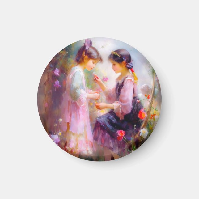 Morgens im Garten Magnet (Vorne)