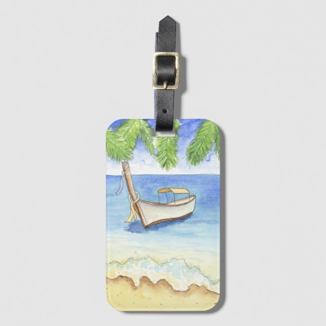 Morgens in Bali Gepäckanhänger (Vorderseite Vertikal)