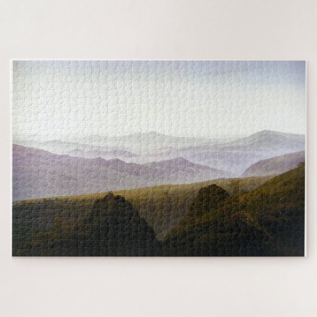 Morgens in den Bergen - Caspar David Friedrich Puzzle (Horizontal)