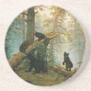 Morgens in einem Pinienwald von Ivan Shishkin Getränkeuntersetzer