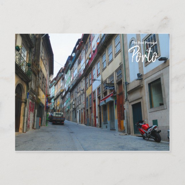 Morgens in Porto - das wahre Portugal Postkarte (Vorderseite)