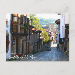 Morgens in Santillana del Mar - Das wahre Spanien Postkarte