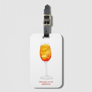 Morgens ist der Mimosas-Gepäcktag Gepäckanhänger