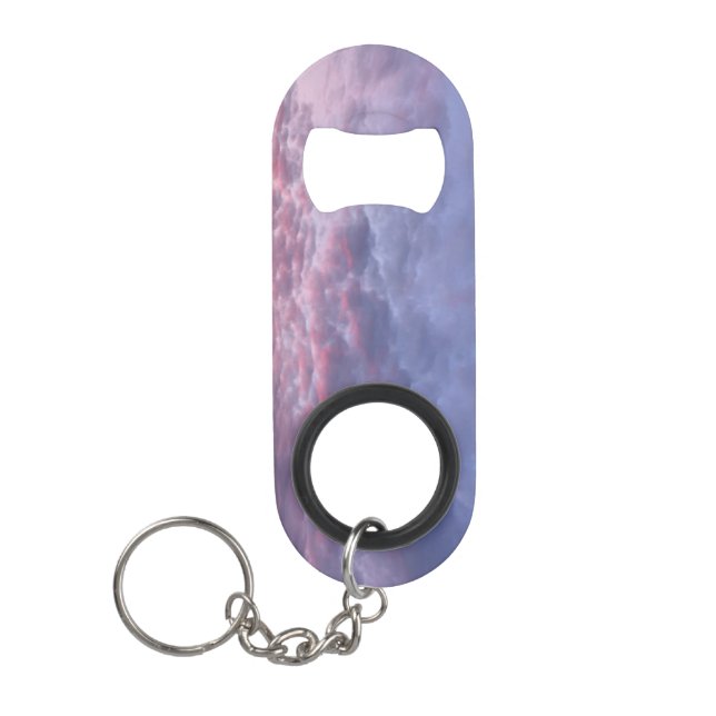 Morgens lila Sonnenaufgang Mini Flaschenöffner (Vorderseite)