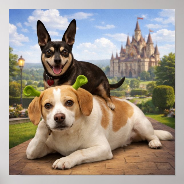 "Morgens mache ich Waffeln!" Poster (Vorne)