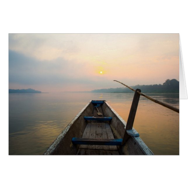 Morgens mit dem Boot vom See (Vorderseite (Horizontal))