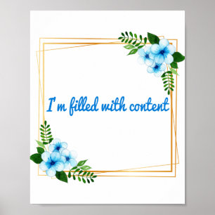 Morgens positive Befürchtungen Poster