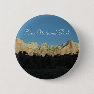 Morgens Rote Felsen im Zion Nationalpark Button