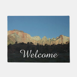 Morgens Rote Felsen im Zion Nationalpark Fußmatte
