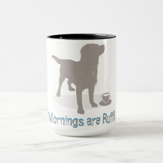 "Morgens sind Ruff!" mit Hundebahn Tasse