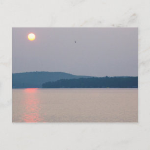 Morgens über den Elk Lake, Michigan Postkarte