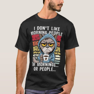 Morgenschen Katze trinkt Kaffee Katzen 1 T-Shirt
