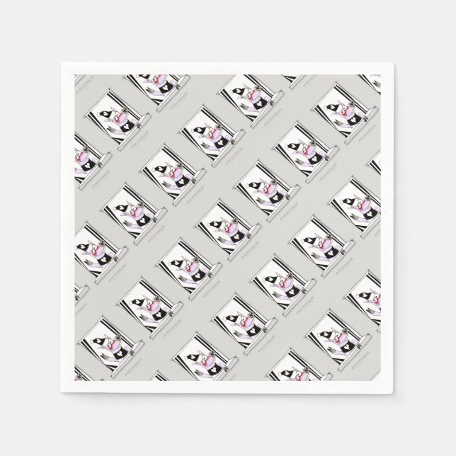 Morgenschwein Serviette (Vorderseite)