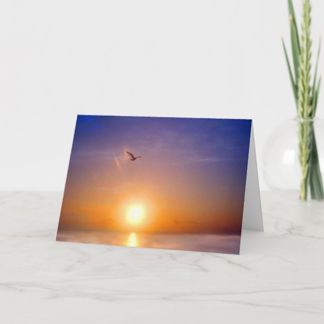 Morgensonnige Gedanken an Sie Karte (Vorderseite)