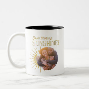 Morgensonniges Foto Zweifarbige Tasse