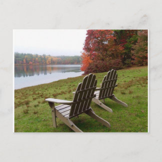 Morgenspaziergang im Herbst Postkarte