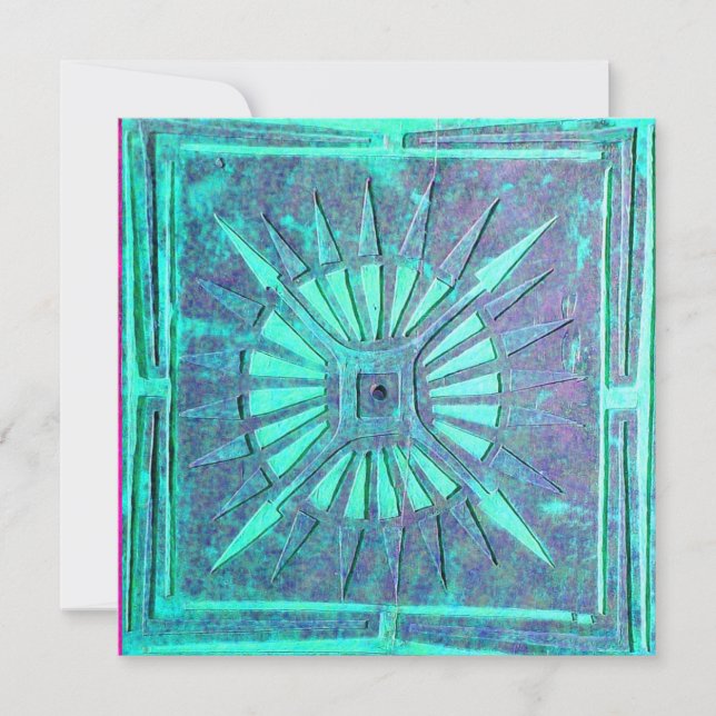 MORGENSTAR , leuchtend blau aquamarin, weiß Ankündigung (Vorderseite)