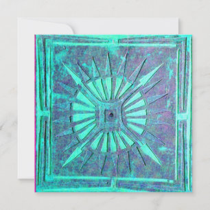 MORGENSTAR , leuchtend blau aquamarin, weiß Ankündigung