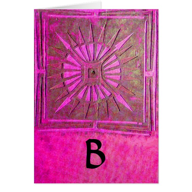 MORGENSTAR Rosa, Fuchsienschwarz, Monogramm (Vorne)