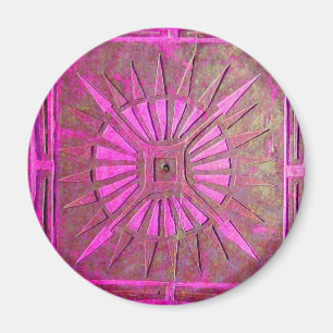 MORGENSTAR Rosa, Fuchsienschwarz, Monogramm Magnet