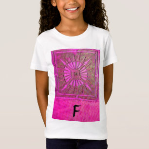MORGENSTAR Rosa, Fuchsienschwarz, Monogramm T-Shirt