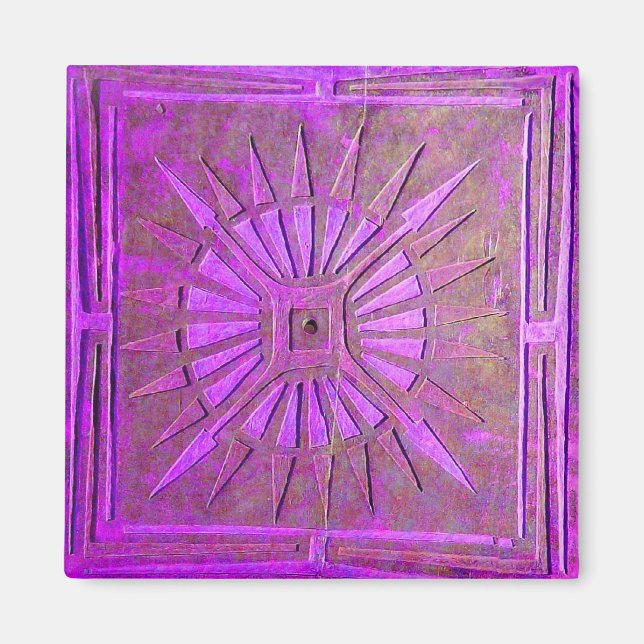 MORGENSTAR, violett lila Magnet (Vorne)