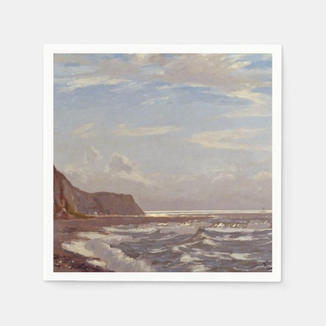 Morgenstern an der Küste auf der Isle of Wight Serviette (Vorderseite)