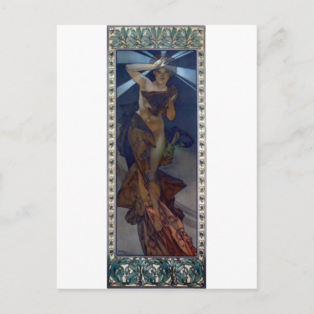 Morgenstern-Jugendstil-Poster Postkarte (Vorderseite)