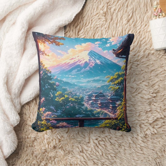 Morgenstille über Fuji Kissen (Decke)