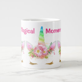 Morgenstunden Unicorn Regenbogen Jumbo-Tasse