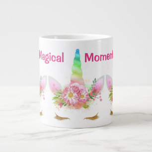 Morgenstunden Unicorn Regenbogen Jumbo-Tasse