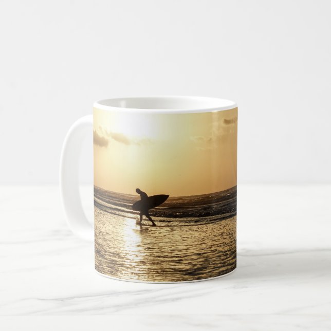 Morgensurfer Tasse (Vorderseite Links)