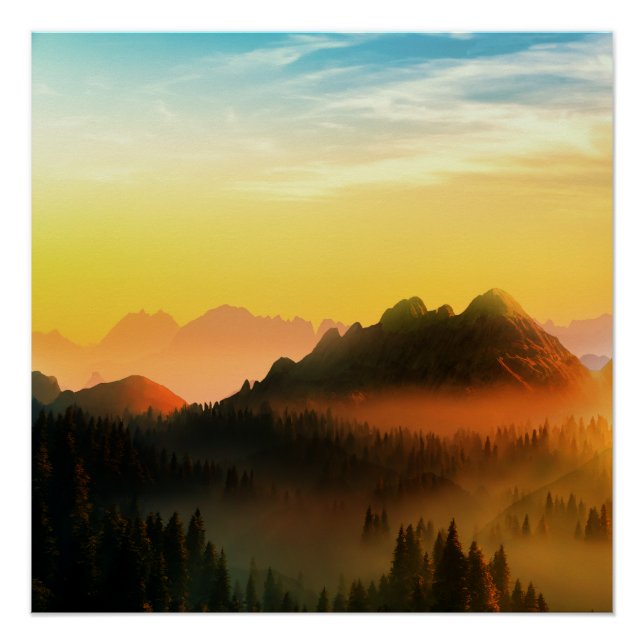 MORGENTAU WALDBERGE POSTER (Vorderseite)