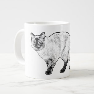 Morgenwhisker, Neugier-Katzen-Tasse Jumbo-Tasse