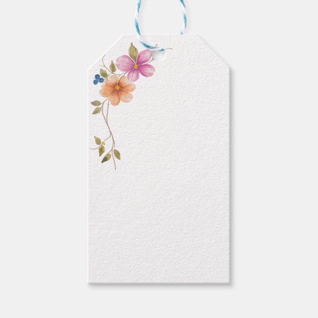 Morgenwiese in Blüte Geschenkanhänger (Vorderseite)