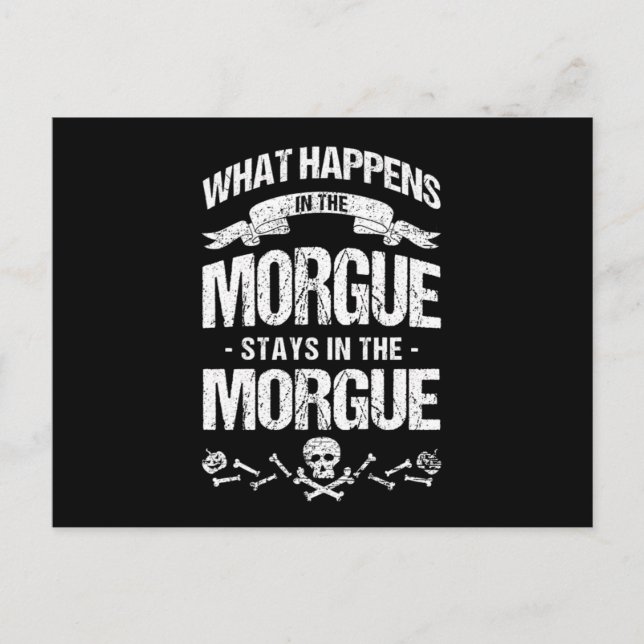 Morgue Embalmer Funeral Director Cemetery Gift Postkarte (Vorderseite)