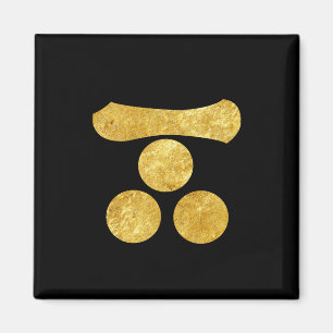 Mori Montag japanisches Samuraiclan-Imitatgold auf Magnet