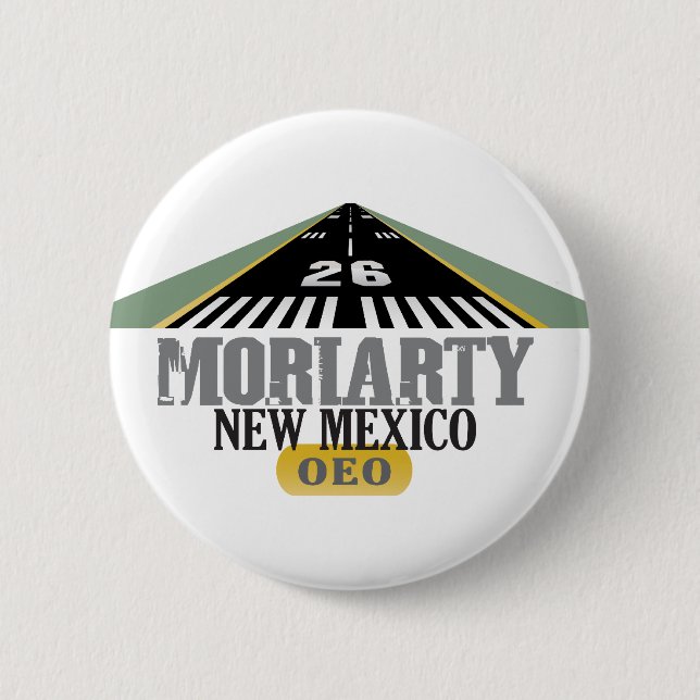 Moriarty New Mexico - Airport Runway Button (Vorderseite)