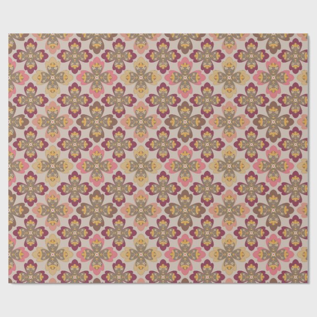 Morieve Collection Luxus-Blumen-Tapete Geschenkpapier (Flach)