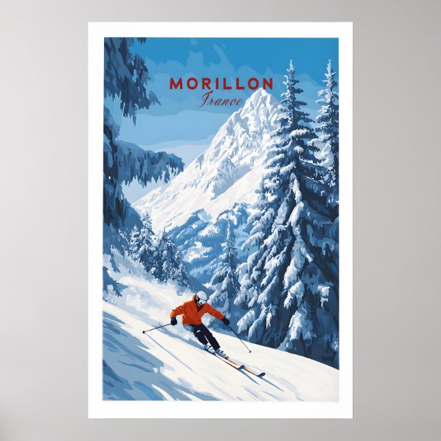 Morillon Ski-Wandkunst Poster (Vorne)