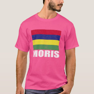 Moris Flag Grunge Vintag Souvenir Mauritius T-Shirt