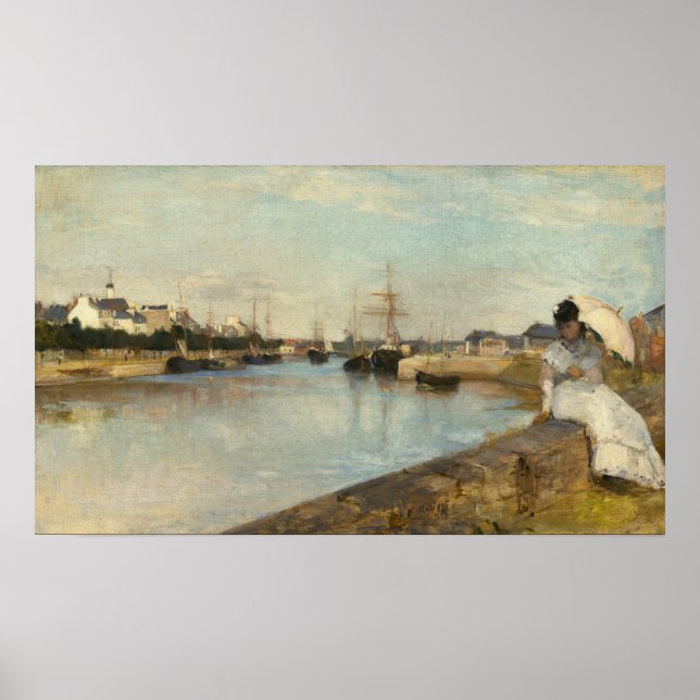 Morisot - Der Hafen von Lorient 1869 Poster (Vorne)