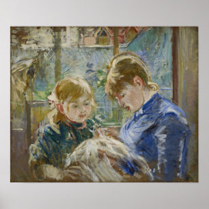 Morisot - Die Näharbeit Poster